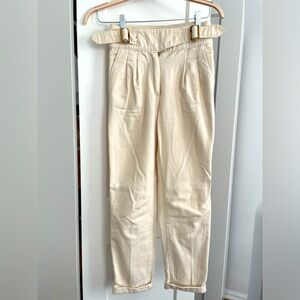 Sezane Francky trousers. Cream. Size 34/XS (US 2).